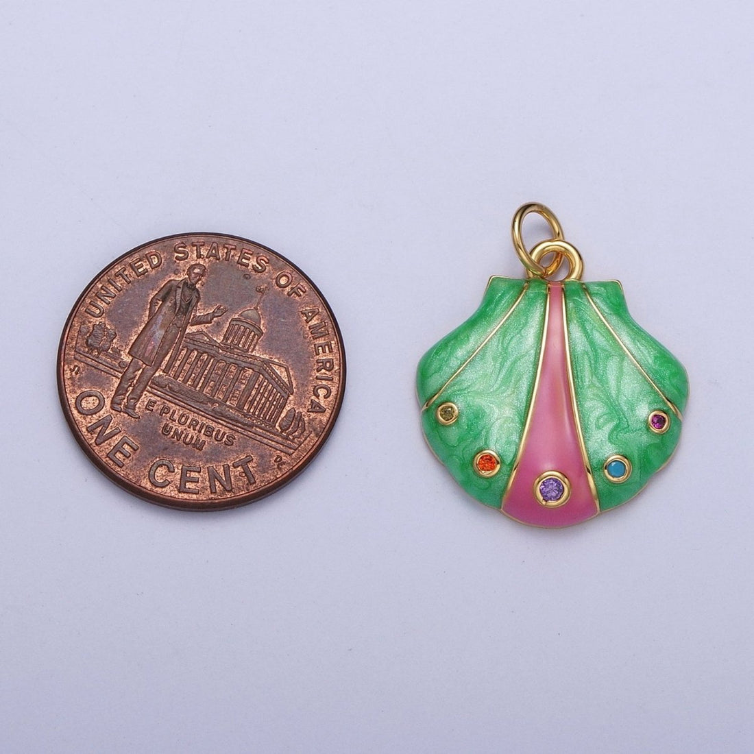 Dainty Colorful Shell Charm, Colorful Summer Style Shell Beach Charm For Earring Bracelet Necklace Jewelry Making | AG123