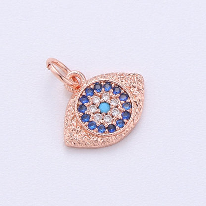 Dainty CZ Micro Pave Evil Eye Pendant in Gold Filled / Silver / Rose Gold / Black C-309 - C-402