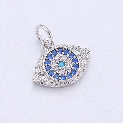 Dainty CZ Micro Pave Evil Eye Pendant in Gold Filled / Silver / Rose Gold / Black C-309 - C-402