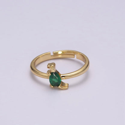 Dainty Dino Ring • Minimalist Dinosaurus Ring • Gold Open Adjustable Ring Cute Kawaii Dino U-151 ~ U-158