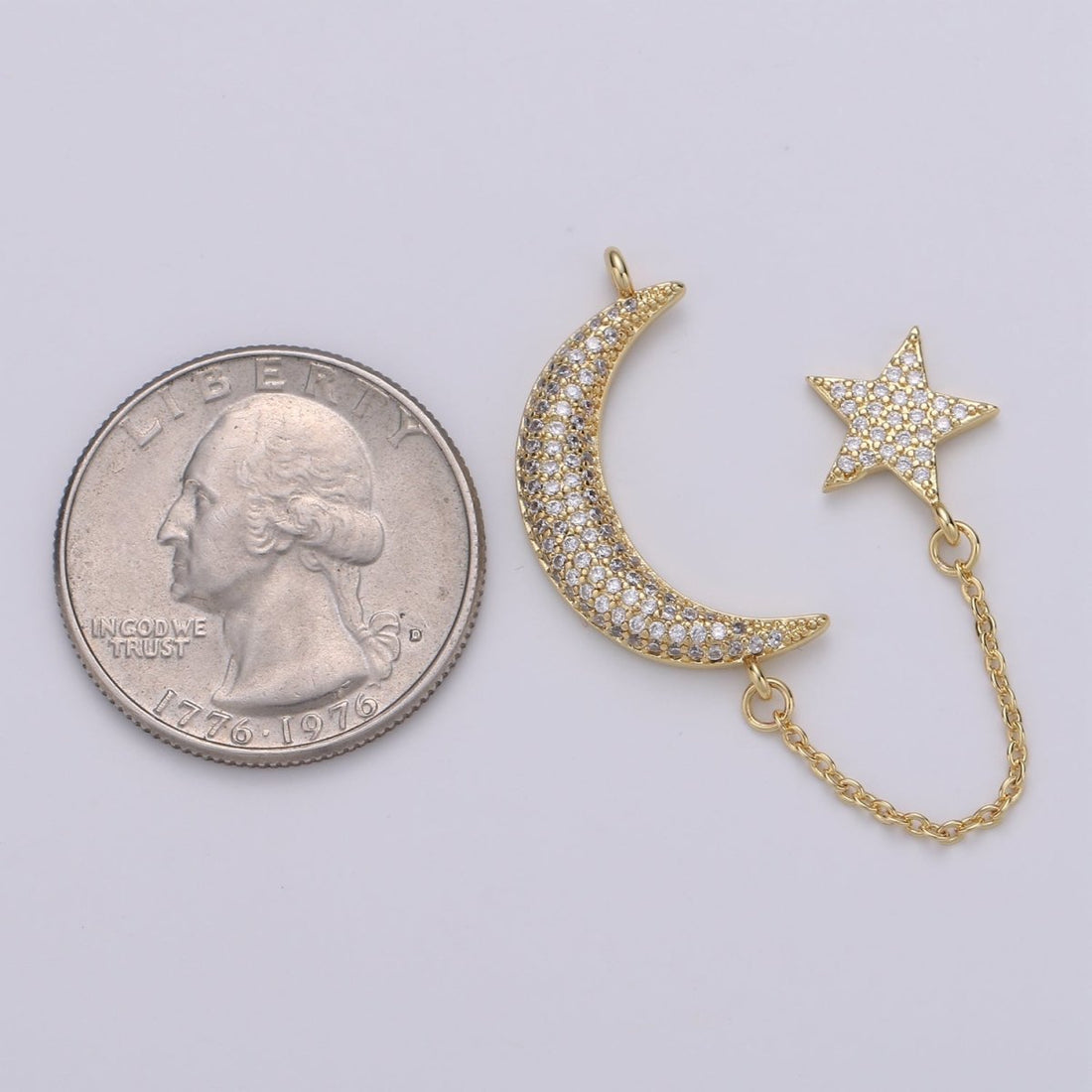 Dainty Elegant Celestial Moon and Star Charm  L-112~L-113