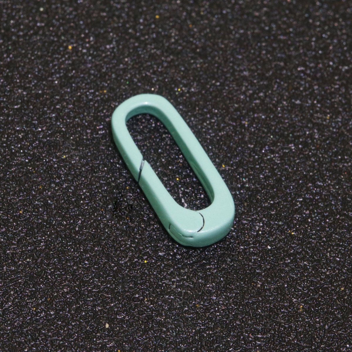 Dainty Enamel Spring Gate Ring, Push Gate ring, 18.5mm Oval Ring, Charm Holder Pink Green Red Clasp for Link Connector Clasp L-419~L-427