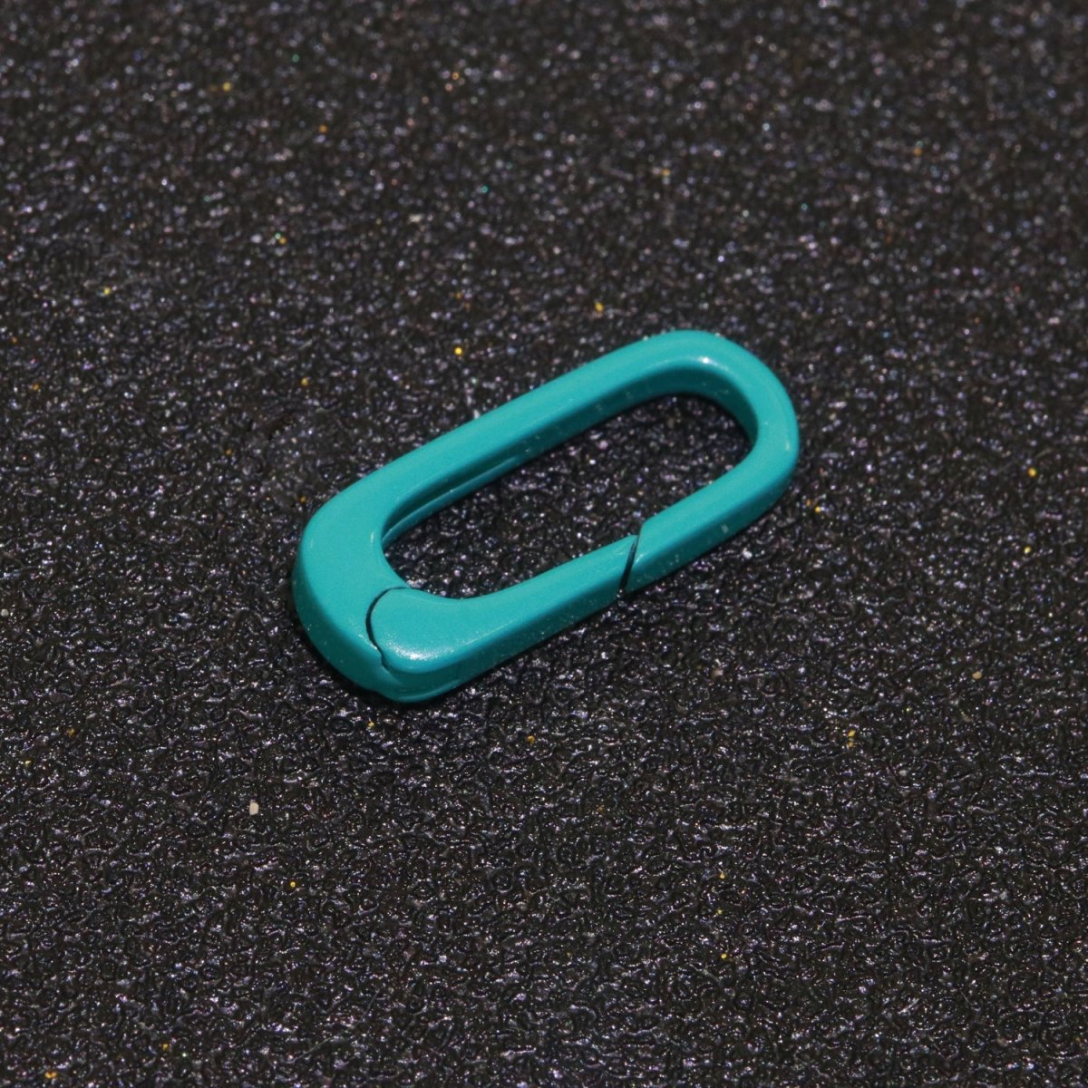 Dainty Enamel Spring Gate Ring, Push Gate ring, 18.5mm Oval Ring, Charm Holder Pink Green Red Clasp for Link Connector Clasp L-419~L-427