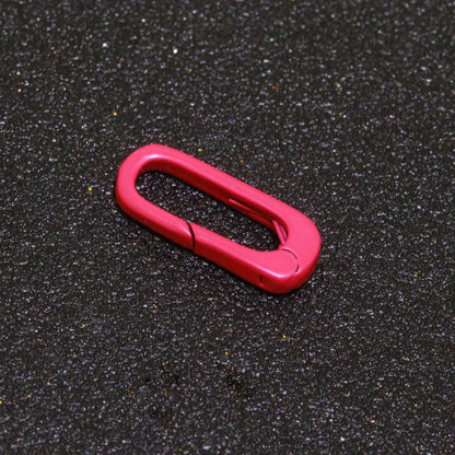 Dainty Enamel Spring Gate Ring, Push Gate ring, 18.5mm Oval Ring, Charm Holder Pink Green Red Clasp for Link Connector Clasp L-419~L-427
