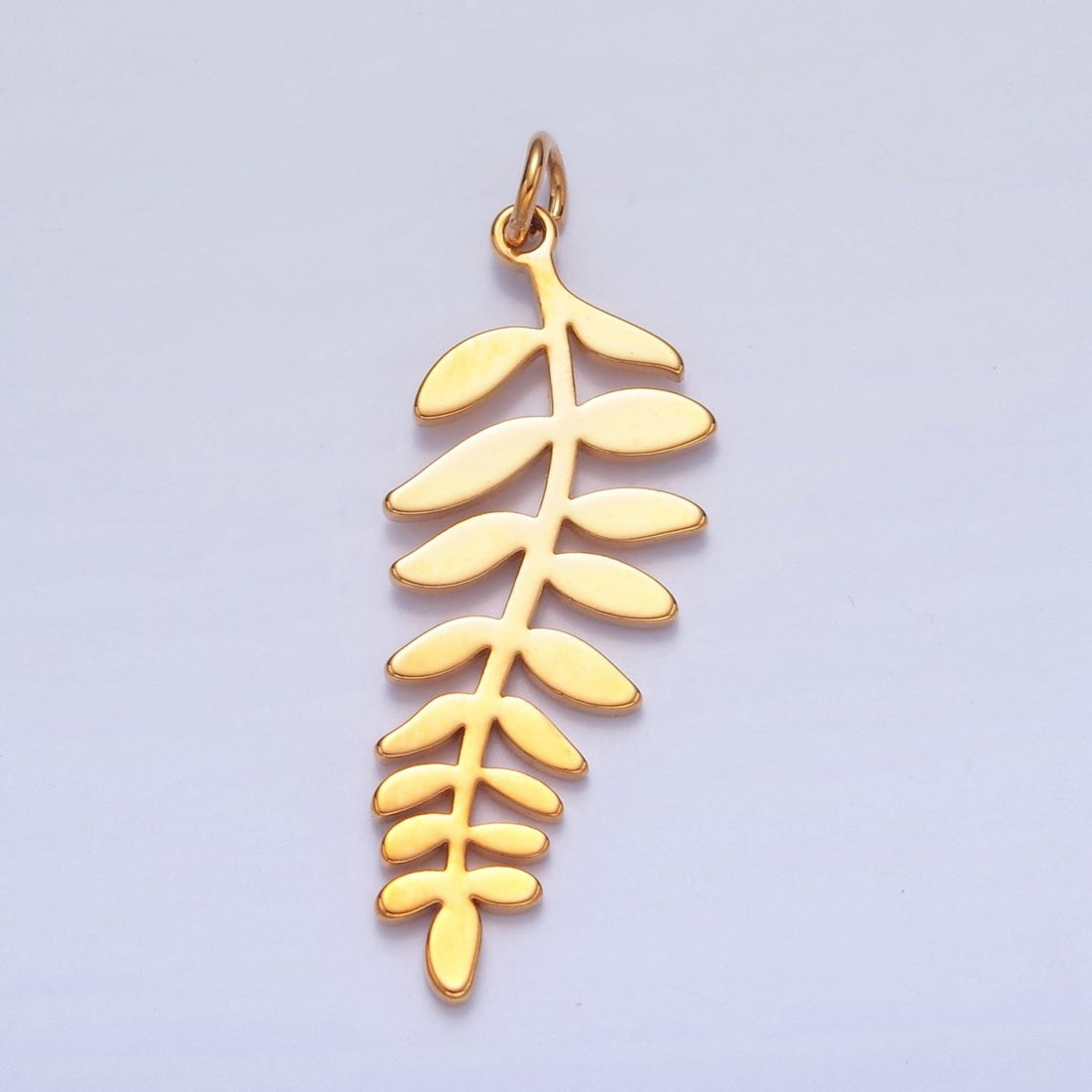 Dainty Flat Nature Palm Leaf Charm For Necklace Bracelet Jewelry Making in 14K or 24K Gold Filled W-253~W-255