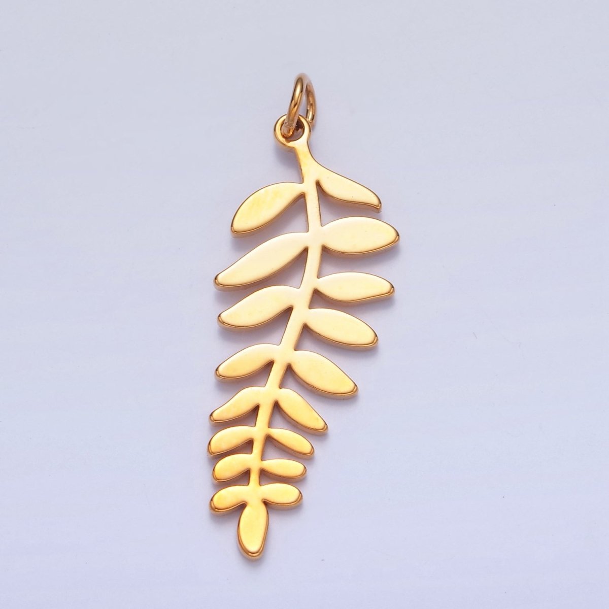Dainty Flat Nature Palm Leaf Charm For Necklace Bracelet Jewelry Making in 14K or 24K Gold Filled W-253~W-255