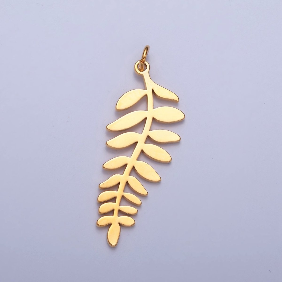 Dainty Flat Nature Palm Leaf Charm For Necklace Bracelet Jewelry Making in 14K or 24K Gold Filled W-253~W-255