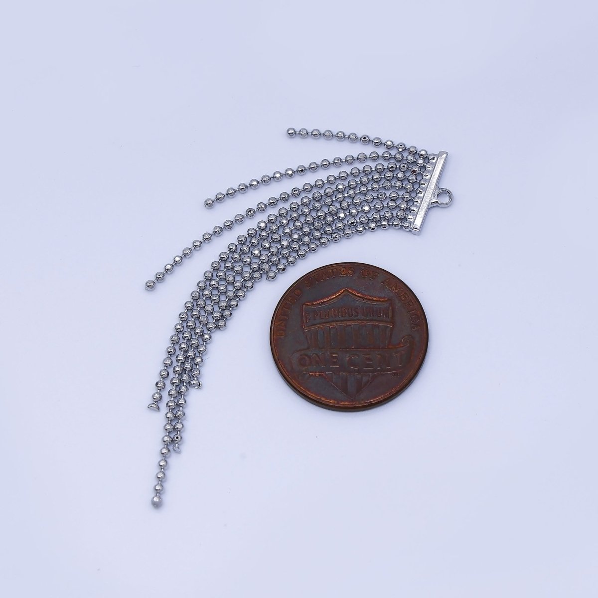 Gold, Silver 62mm Beaded Fringe Tassel Chain Drop Findings | AF1585 AH637