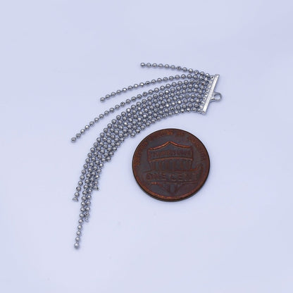 Gold, Silver 62mm Beaded Fringe Tassel Chain Drop Findings | AF1585 AH637