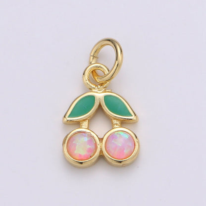 Dainty Gold Filled Cherry Charm E-017, E-019
