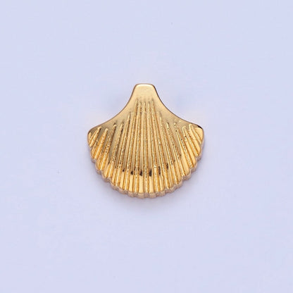 Dainty Gold Filled Clam Shell Bead Spacer for Bracelet W-854
