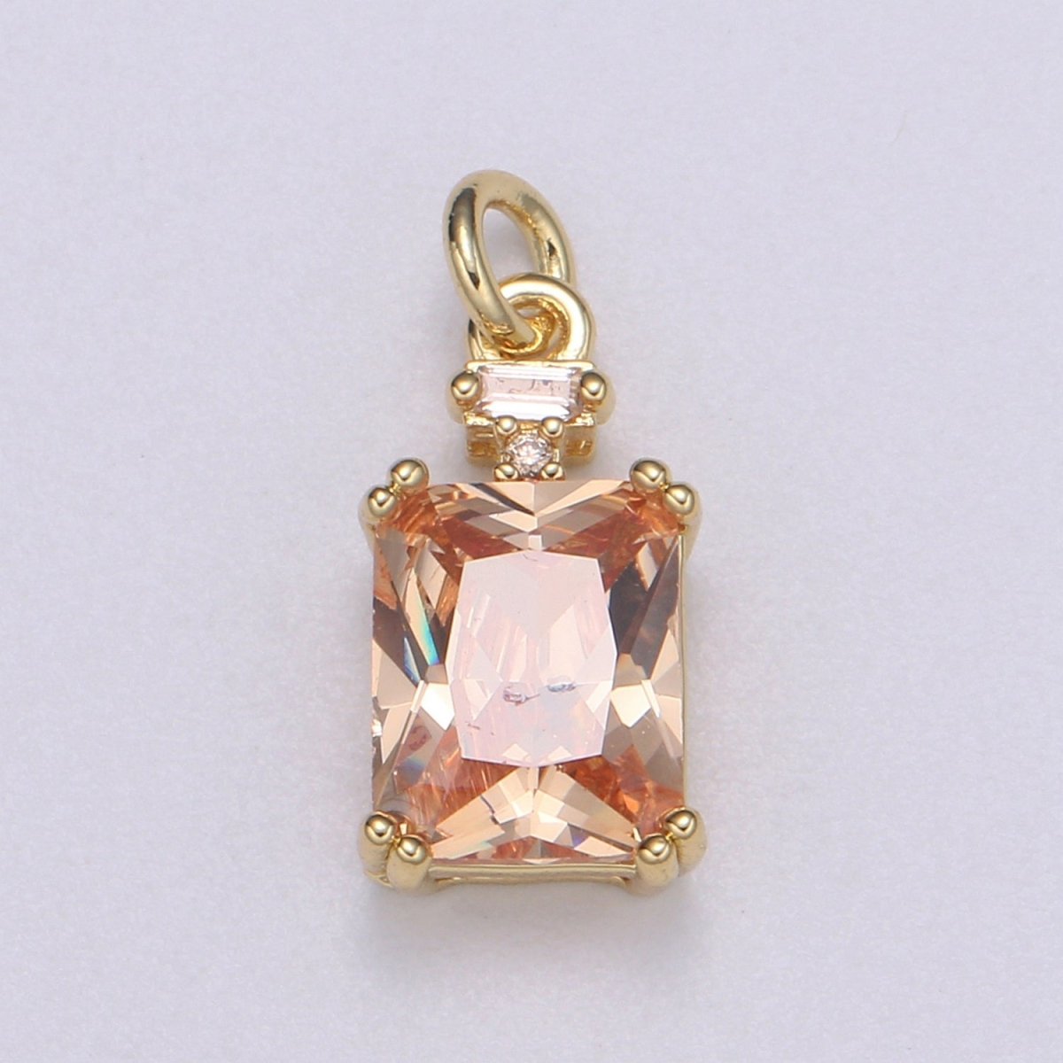 Dainty Gold Filled Crystal Charm  E-247-E-253 M-490