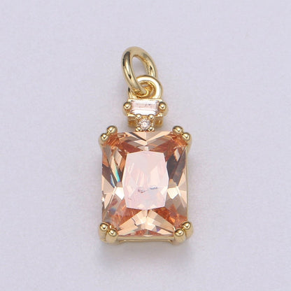 Dainty Gold Filled Crystal Charm  E-247-E-253 M-490