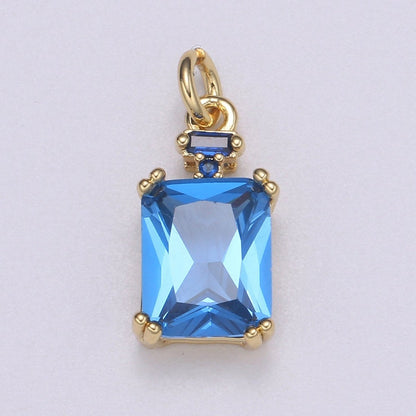 Dainty Gold Filled Crystal Charm  E-247-E-253 M-490
