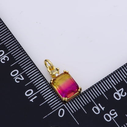 Dainty Gold Filled Crystal Charm  E-247-E-253 M-490