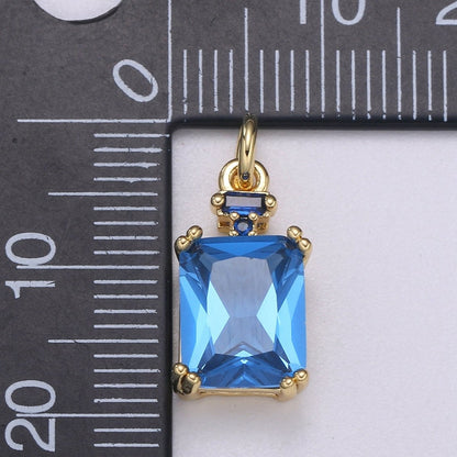 Dainty Gold Filled Crystal Charm  E-247-E-253 M-490
