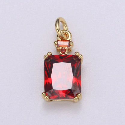 Dainty Gold Filled Crystal Charm  E-247-E-253 M-490