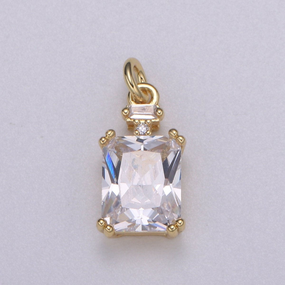 Dainty Gold Filled Crystal Charm  E-247-E-253 M-490