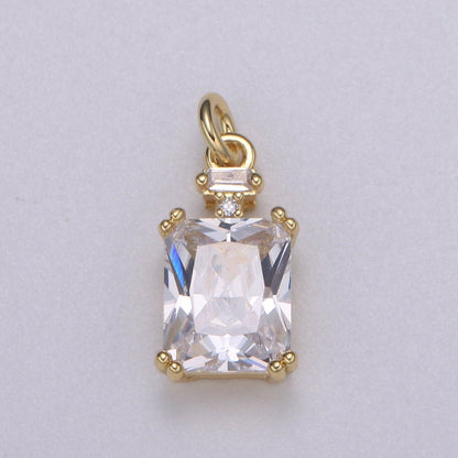 Dainty Gold Filled Crystal Charm  E-247-E-253 M-490