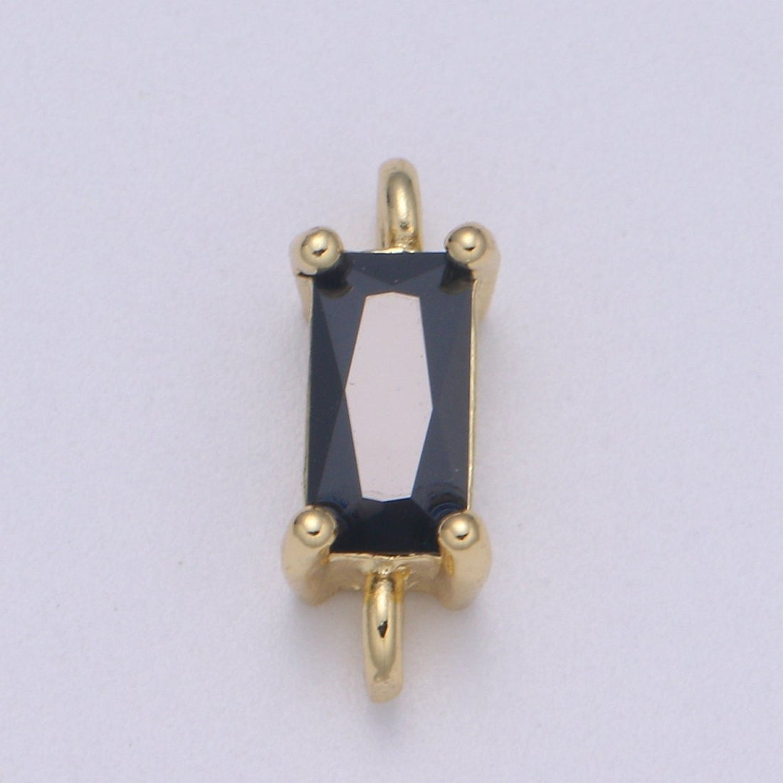 Dainty Gold Filled Cubic Zirconia Emerald Cut Link Connectors  F-594 F-595 F-596 F-597 F-598 F-599