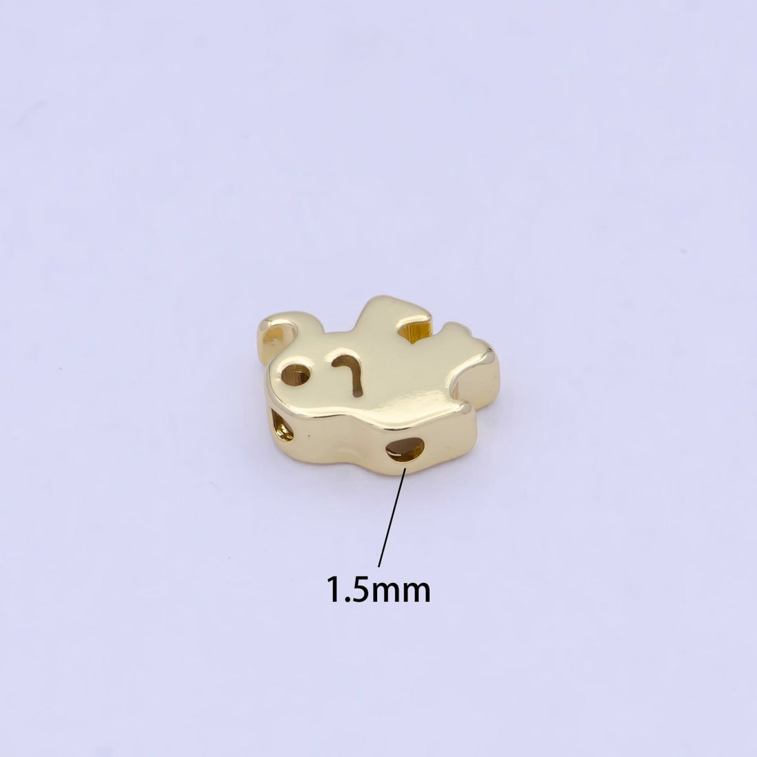 Dainty Gold Filled Elephant Bead Spacer for Bracelet W-856