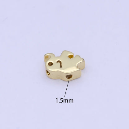 Dainty Gold Filled Elephant Bead Spacer for Bracelet W-856