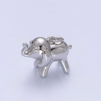 Dainty Gold Filled Elephant Charm Silver Wild Animal Safari Charm N-373