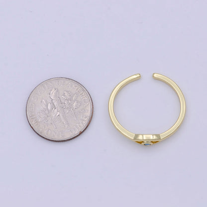 Dainty Gold Filled Evil Eye Ring Open Adjustable Jewelry S-383 ~ S-388