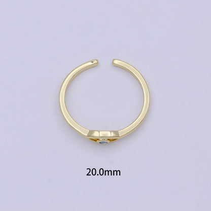Dainty Gold Filled Evil Eye Ring Open Adjustable Jewelry S-383 ~ S-388