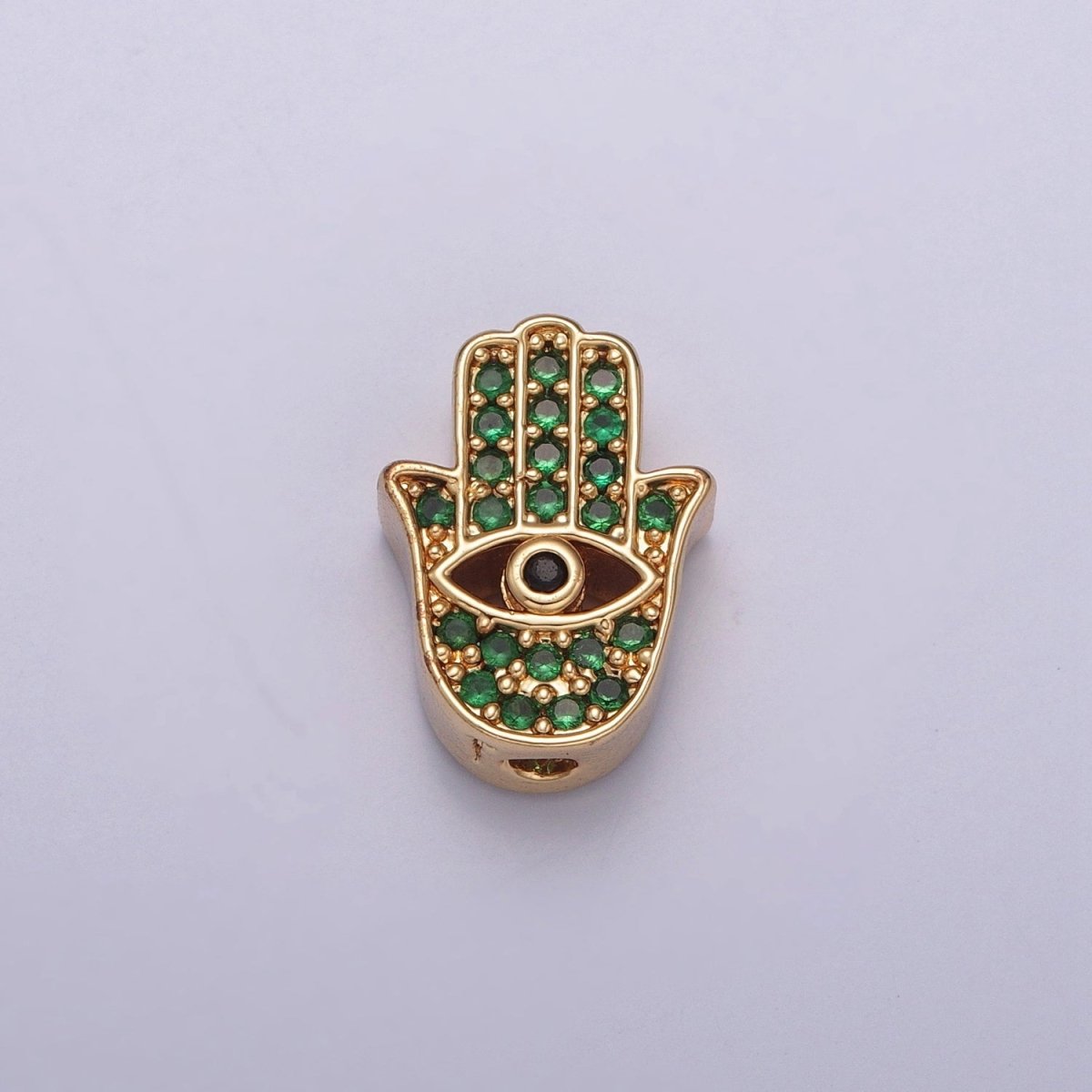 Dainty Gold Filled Hamsa Hand Bead Spacer for Bracelet Component W-908 W-909 W-910 W-911
