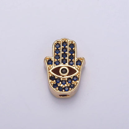 Dainty Gold Filled Hamsa Hand Bead Spacer for Bracelet Component W-908 W-909 W-910 W-911