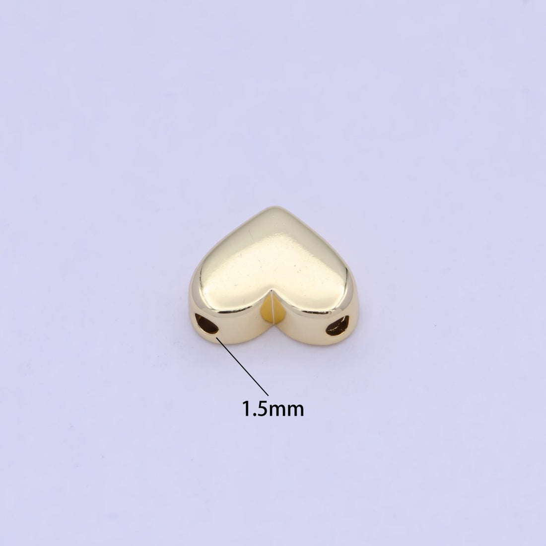 Dainty Gold Filled Heart Bead Spacer for Bracelet Necklace W-852