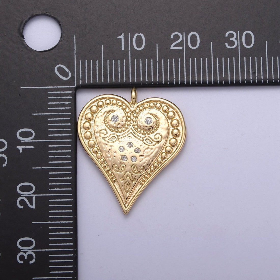 Dainty Gold Filled Heart Charm Swirl Heart Pendant for Valentine Jewelry Inspired N-413