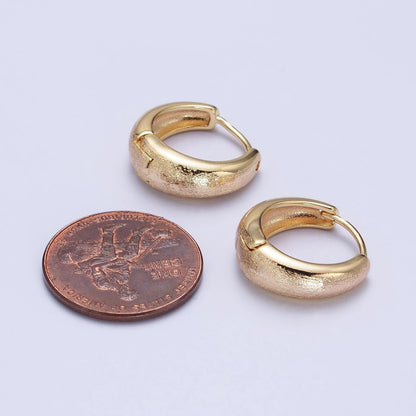 Dainty Gold Filled Huggie Earring Simple Minimalist 16mm Hoop Earring AB750