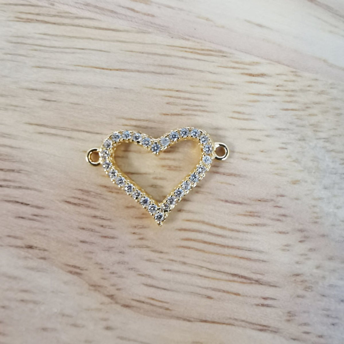 Dainty Gold Filled Little Heart Connector F-441