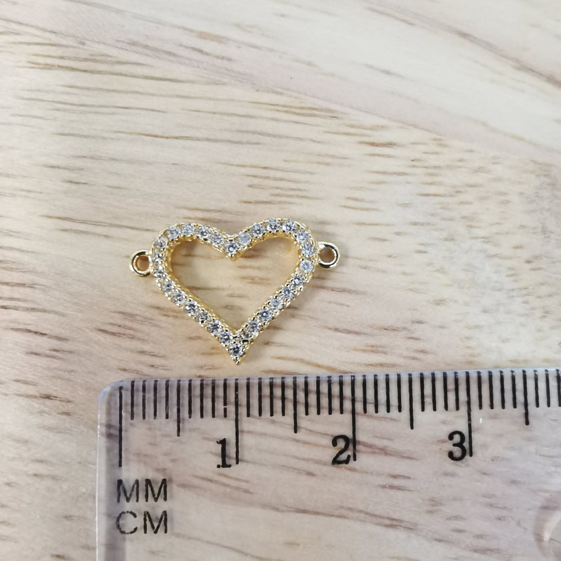 Dainty Gold Filled Little Heart Connector F-441