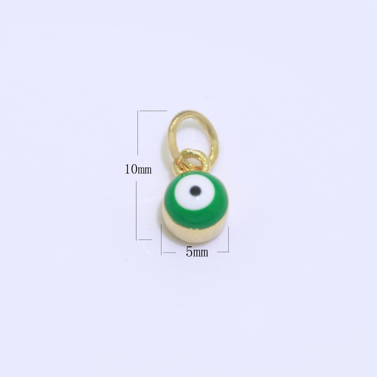 Dainty Gold Filled Mini Enamel Evil Eyes Charm, Tiny Round Evil Eye Charm, Pendants for Necklace Bracelet Earring add on charm