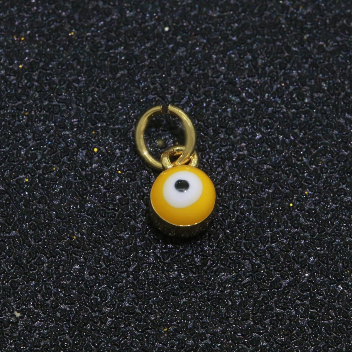 Dainty Gold Filled Mini Enamel Evil Eyes Charm, Tiny Round Evil Eye Charm, Pendants for Necklace Bracelet Earring add on charm