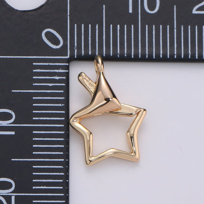 Dainty Gold Filled Star Charms  L-003
