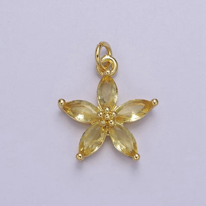 Dainty Gold Five Petal Flower Pendant, Flower Charm, Gold Flower Charm, Earring Bracelet Necklace Making Finding E-448 E-456 E-463 E-466 E-469 E-491 E-510 E-513 E-514 E-549