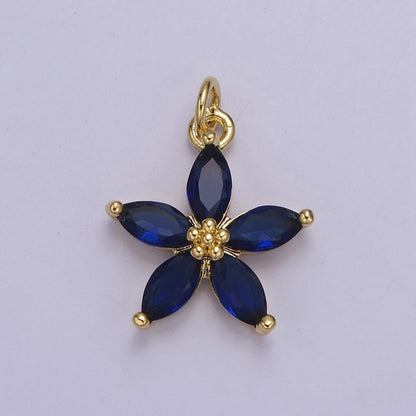 Dainty Gold Five Petal Flower Pendant, Flower Charm, Gold Flower Charm, Earring Bracelet Necklace Making Finding E-448 E-456 E-463 E-466 E-469 E-491 E-510 E-513 E-514 E-549