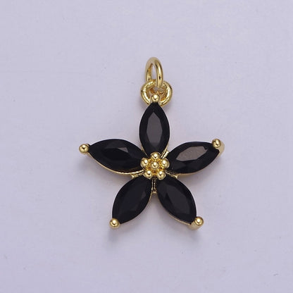 Dainty Gold Five Petal Flower Pendant, Flower Charm, Gold Flower Charm, Earring Bracelet Necklace Making Finding E-448 E-456 E-463 E-466 E-469 E-491 E-510 E-513 E-514 E-549