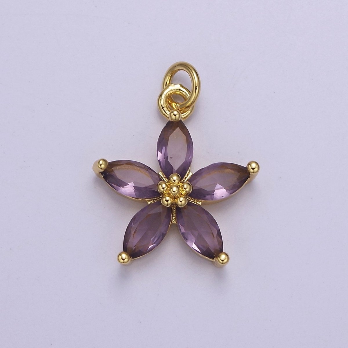 Dainty Gold Five Petal Flower Pendant, Flower Charm, Gold Flower Charm, Earring Bracelet Necklace Making Finding E-448 E-456 E-463 E-466 E-469 E-491 E-510 E-513 E-514 E-549