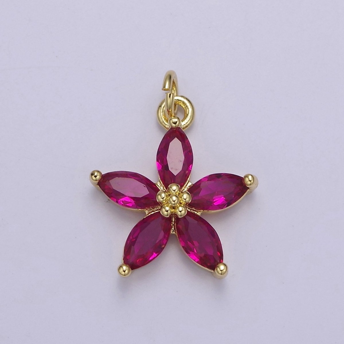 Dainty Gold Five Petal Flower Pendant, Flower Charm, Gold Flower Charm, Earring Bracelet Necklace Making Finding E-448 E-456 E-463 E-466 E-469 E-491 E-510 E-513 E-514 E-549