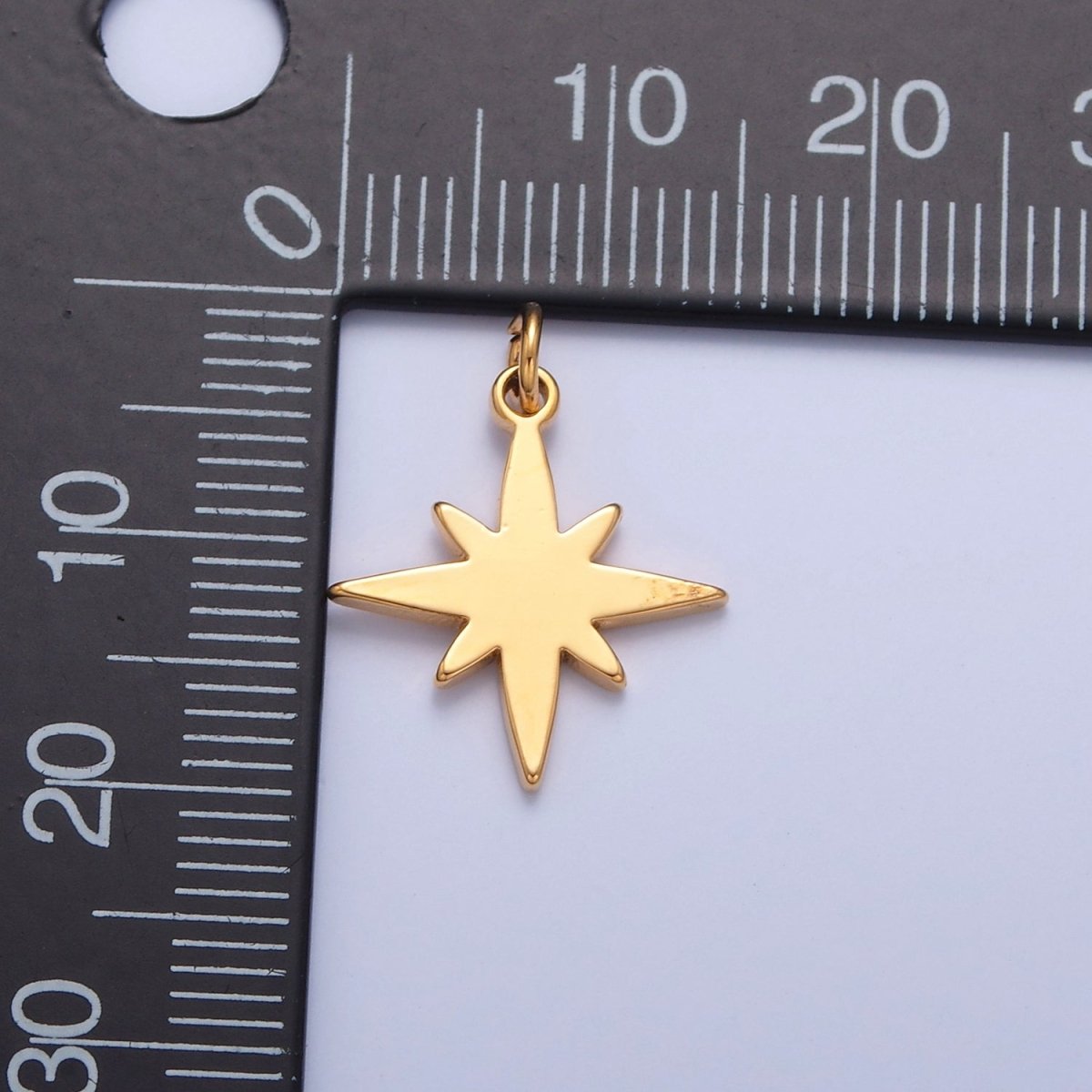 Dainty Gold Flat Polaris Northstar Pendant Only Charm for Necklace Bracelet Earring 14K or 24K Gold Filled W-460~W-462