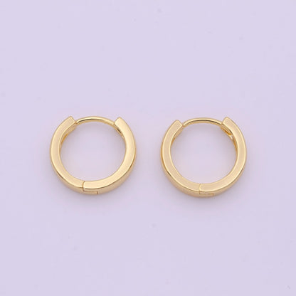 Dainty Gold Huggie Earring Simple Minimalist 14mm Hoop Earring AD-169