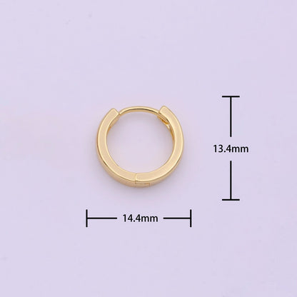 Dainty Gold Huggie Earring Simple Minimalist 14mm Hoop Earring AD-169