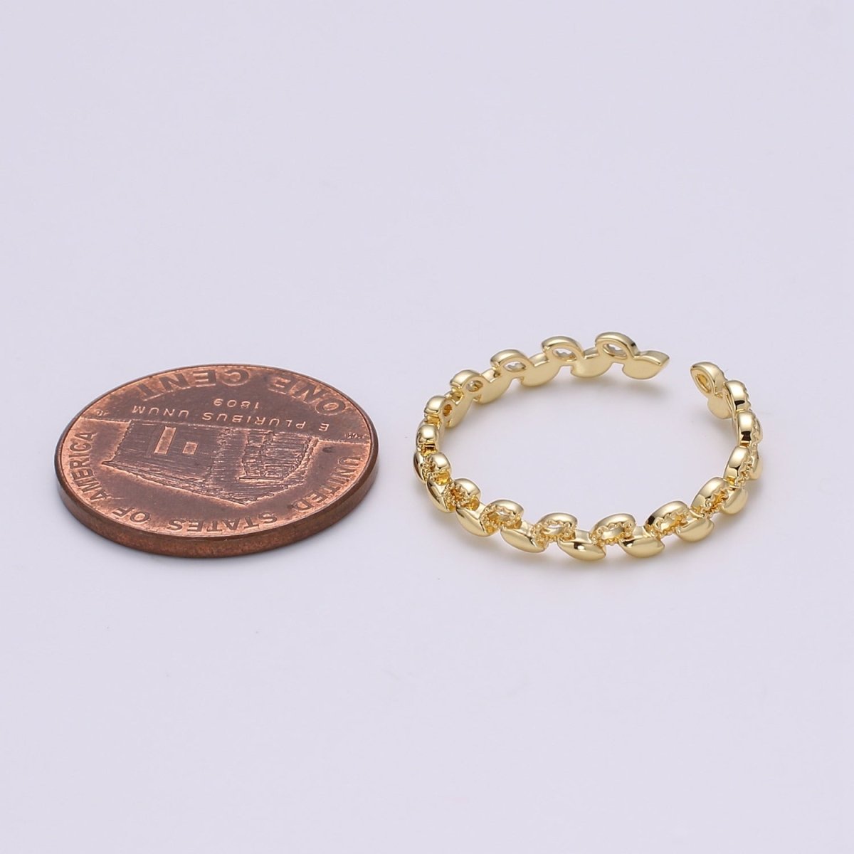 Dainty Gold Leaf Rings For Women Gold Filled Open Ring Adjustable Ring Leaf Minimalist Jewelry for Gift Idea R339