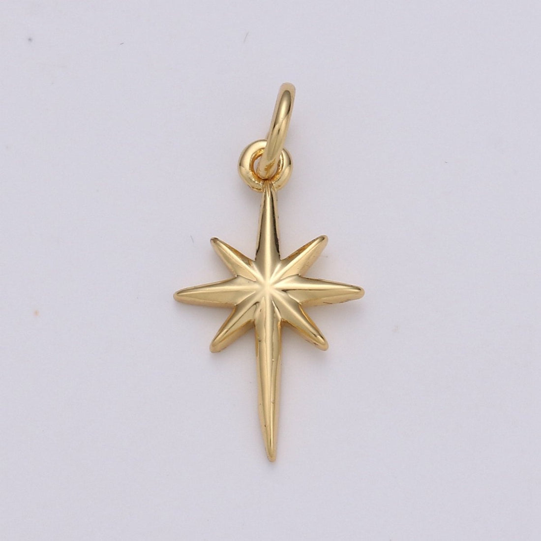 Dainty Gold  North Star Charm Necklace, Bethlehem Star Pendant in Silver Celestial Jewelry Making Supply D-450 D-451