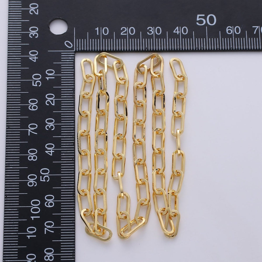 Dainty Gold Paper Clip Chain, 10X5mm24K Gold Filled Unfinished Chain, Nickel Free, Medium Flat Minimalist Jewelry Making Necklace Chain | ROLL-241 Clearance Pricing